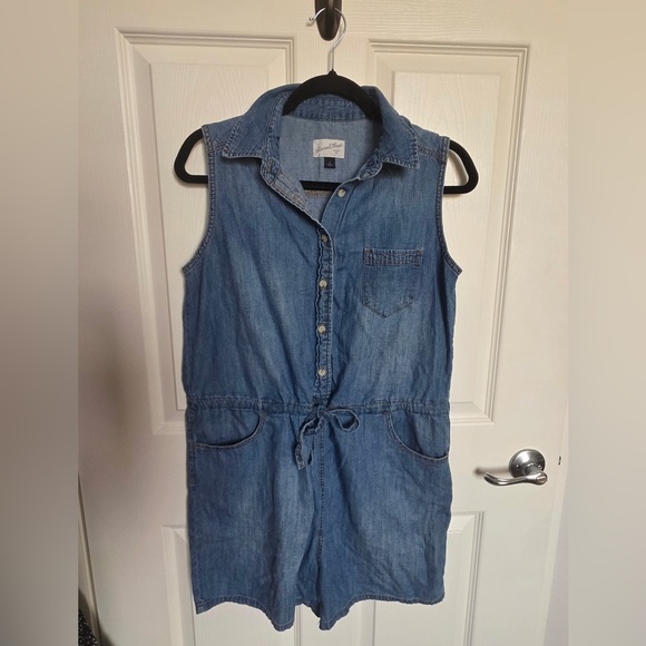 Universal Thread Blue Denim Romper - Picture 2 of 7